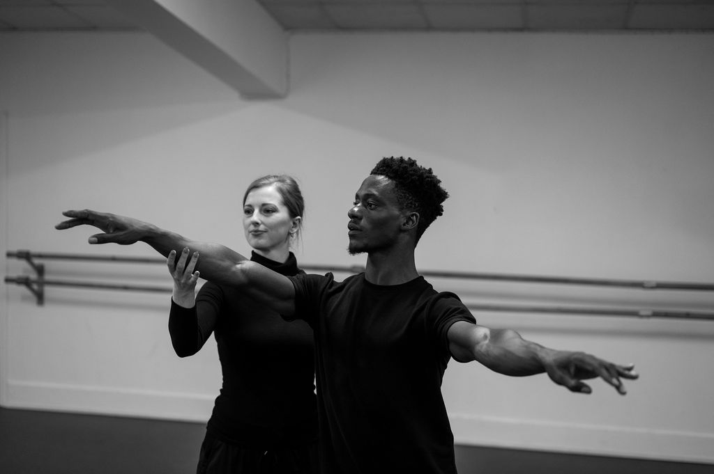 Anna Morgan teaching Ayomi Tsalu in a dance studio